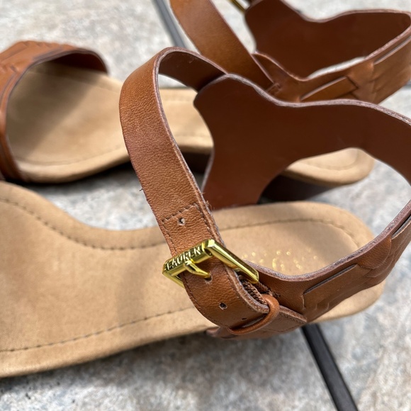 Ralph Lauren Carmel Ankle Strap Wedge Sandals - Picture 7 of 13